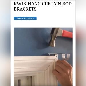 Kwik Hang curtain rod brackets